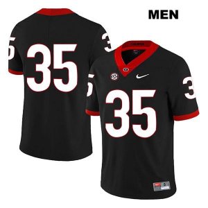 Men's Georgia Bulldogs NCAA #35 Brian Herrien Nike Stitched Black Legend Authentic No Name College Football Jersey OKC1654OA